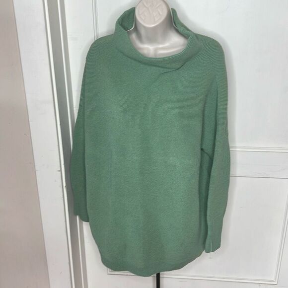 Free People Ottoman Slouchy Tunic Sweater Dress in Green Size Large - Picture 2 of 10